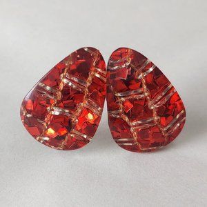 💰3/$25 Vintage 80's Retro Festive Clip Earrings